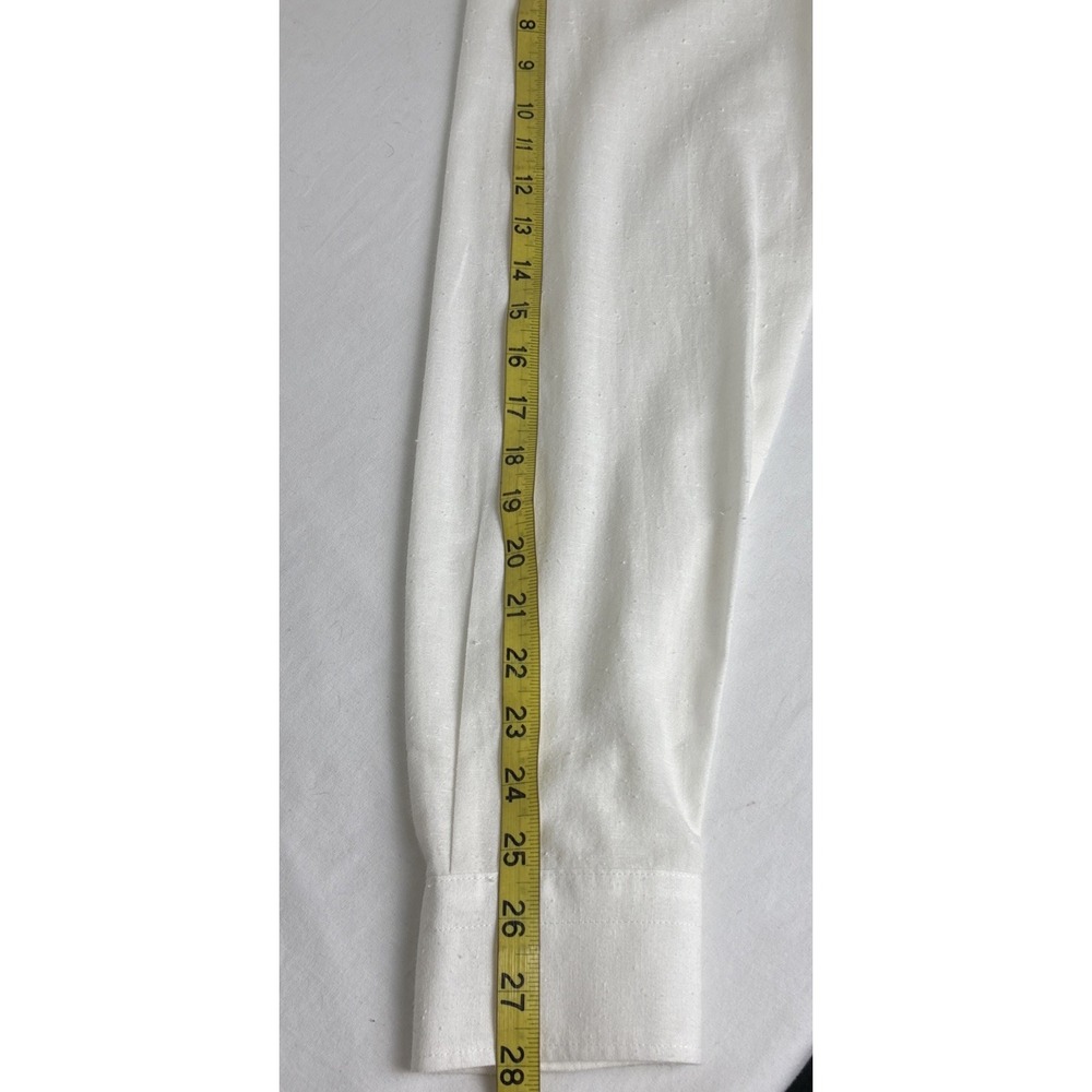 Hiroshi Kato Cotton Button Down Shirt Mens XL White Designer City - Picture 10 of 10